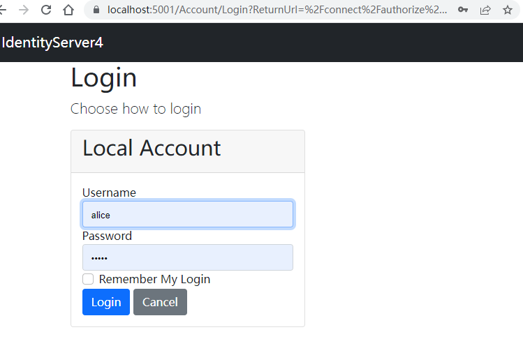 [原创] IdentityServer4权限控制---使用 ASP.NET Core 的交互式应用程序（四）